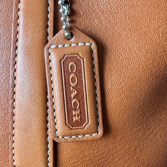 Coach Tan Leather Hampton Tote Bag - Picture 2 of 6